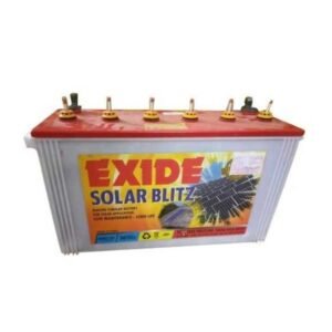 Exide Solar Blitz 6SBZ150 150Ah Short Tubular Battery – 12V, Red